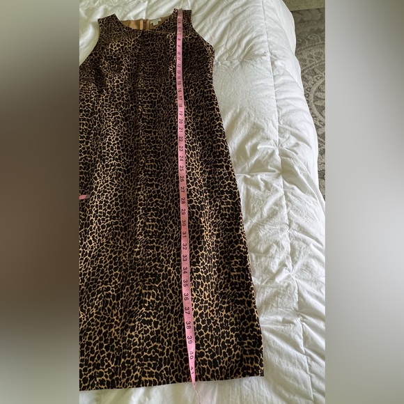 J.Crew Sleeveless Leopard Animal Print Cotton Sheath Dress Size 4 - Picture 13 of 14